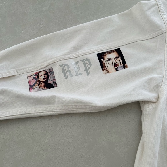 Custom made Taylor Swift Reputation denim jacket XL - Picture 6 of 13